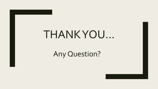 THANKYOU…
Any Question?
 