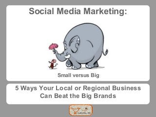 Social Media Marketing:




            Small versus Big

5 Ways Your Local or Regional Business
       Can Beat the Big Brands
 