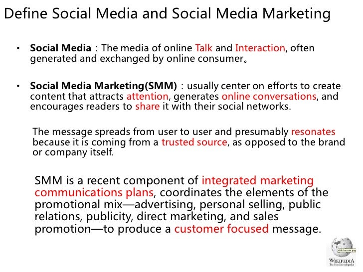 Social Media Marketing Definition Define Social Media and Social