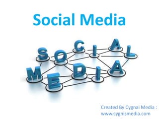 Social Media
Created By Cygnai Media :
www.cygnismedia.com
 