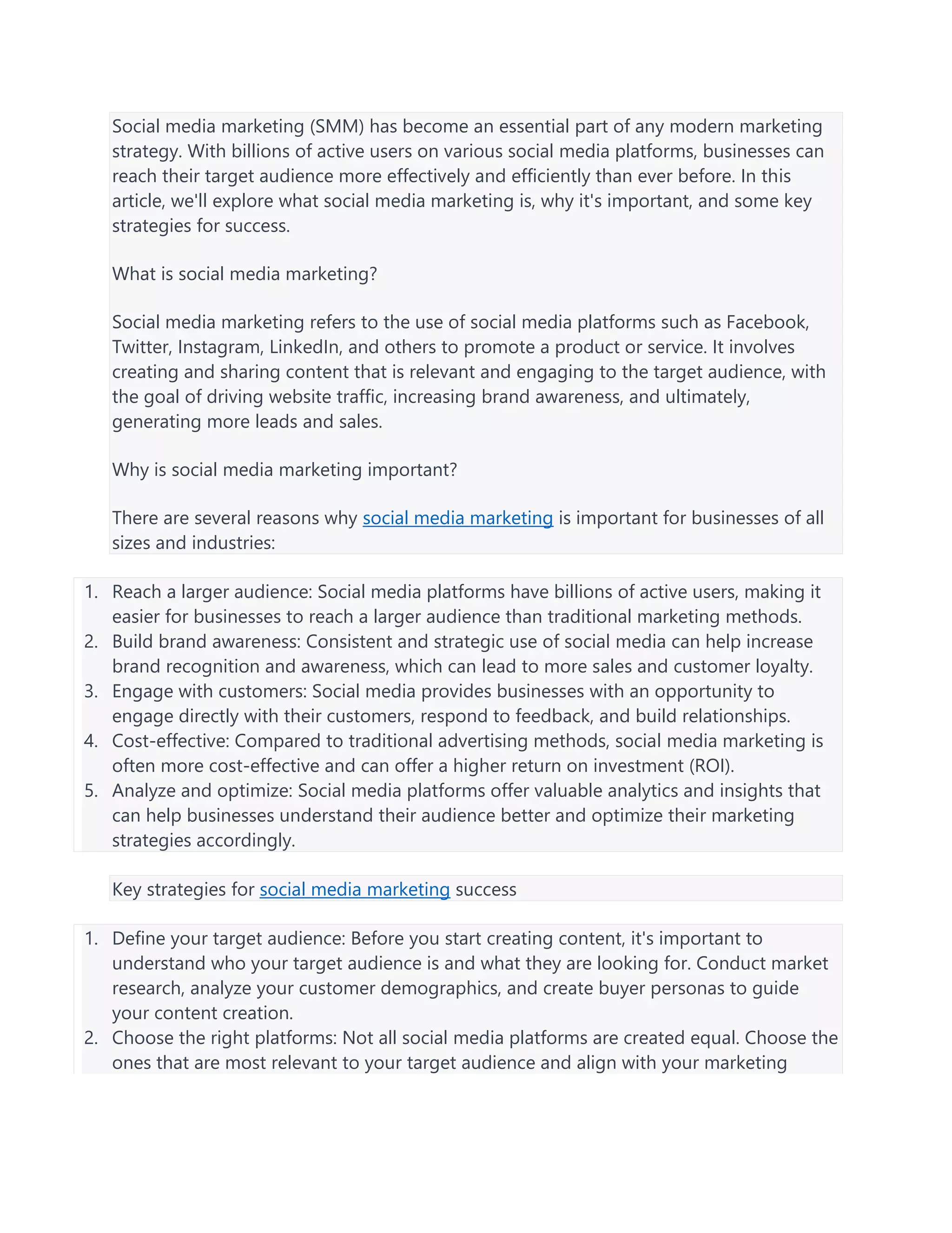 Social Media Marketing | PDF