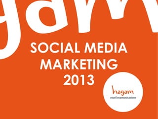 SOCIAL MEDIA
MARKETING
2013

 