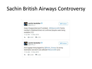 Sachin British Airways Controversy
 