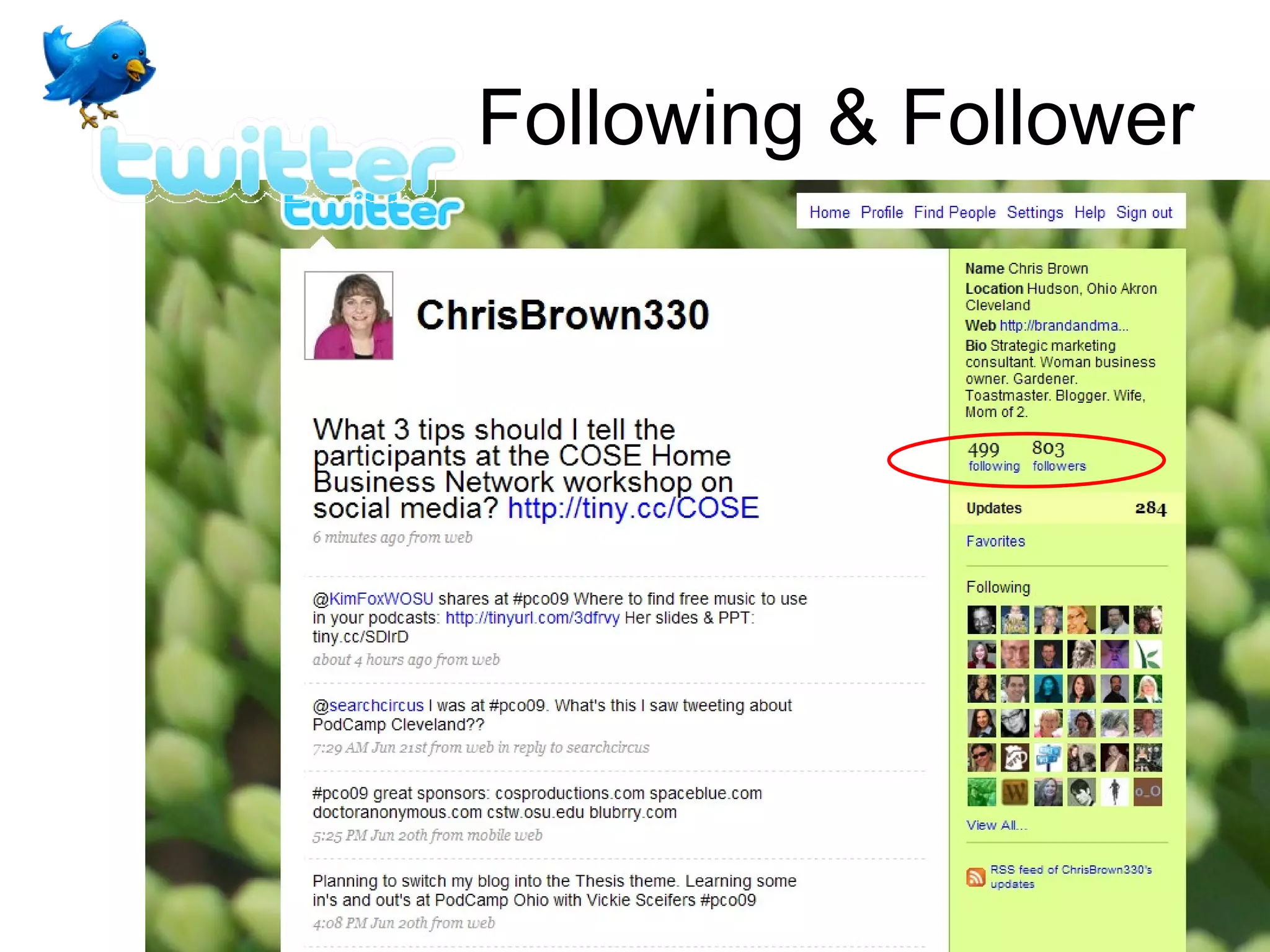 Following & Follower
 