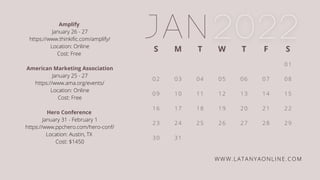 Social media marketing event calendar 2022