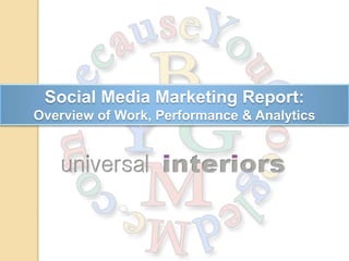 Social Media Marketing Report:
Overview of Work, Performance & Analytics
 