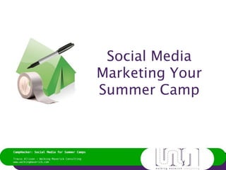Social Media
Marketing Your
Summer Camp
 