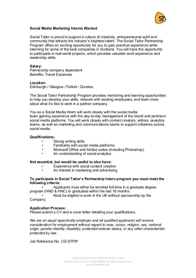 Social Media Cover Letter No Experience from image.slidesharecdn.com