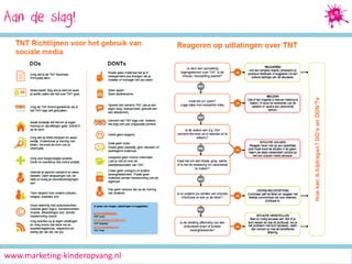 Aan de slag!
Social Media Marketing

3

HOE GAAN WE TE WERK?
•

Zet kanaal op

•

Interne communicatie

•

Externe communicatie

•

In gesprek gaan

www.marketing-kinderopvang.nl

 