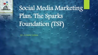 Social Media Marketing
Plan: The Sparks
Foundation (TSF)
BY: FLONNY SAIWA
 