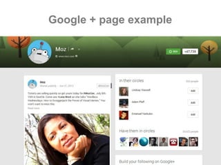 Google + page example
 