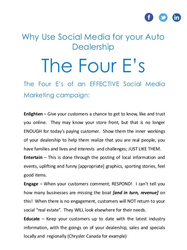 social media marketing proposal for an auto dealership social media marketing proposal