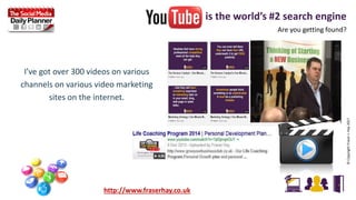 I’ve got over 300 videos on various
channels on various video marketing
sites on the internet.
is the world’s #2 search en...