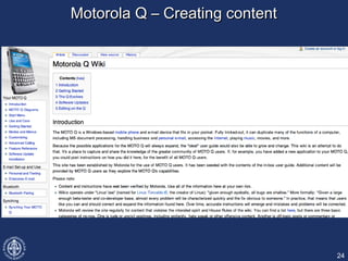 Motorola Q – Creating contentMotorola Q – Creating content
24
 