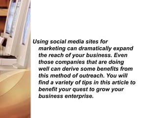 Social media marketing tips for business