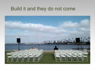 Build it and they do not come
 