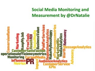 Social Media Monitoring and Measurement by @DrNatalie 