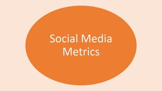 Social Media
Metrics
 