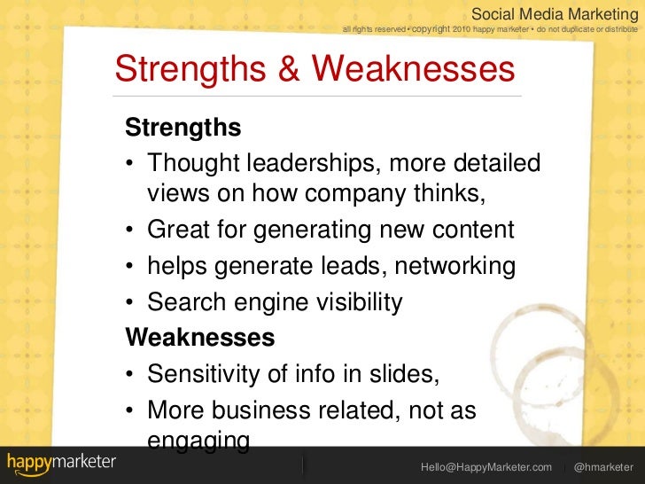what are strengths and weaknesses
