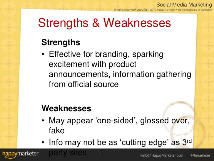 what are strengths and weaknesses