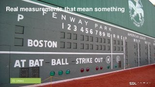 CC: (Alex)
Real measurements that mean something
 