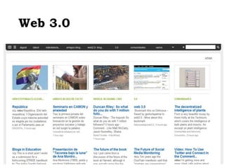 Bookmarking:SensejerarquiesFolksonomies : es basa en el tag. Sistema típic de serveiscomdelicious, diigo, flickr, etc... de la majoria de serveis “2.0”. La folksonomia es una taxonomia (un sistema de classificació) compartida – SOCIALsignifica literalment  "classificació gestionada pel poble (o democràtica)".