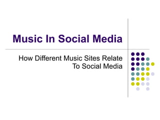 Music In Social Media How Different Music Sites Relate To Social Media 