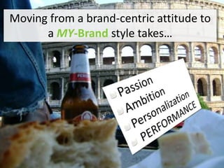 Moving from a brand-centric attitude to a MY-Brand style takes… PassionAmbitionPersonalization  PERFORMANCE