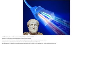 Despite the technology and the speed, how we communicate has changed little since the days of the ancient Greeks.
!The methods we use and the speed at which PR professionals have to respond is increasing exponentially.
!AS I said, social media now drives a large sector of the public relations profession. In my estimation is is up to 60 per cent of professional practice ... and rising.
!Not only does it operate as a stand-alone service (it can be used for direct contact with journalists) it supports almost everything PR does.
!Many large companies and PR consultancies now have added social media as a dedicated arm of their PR functions. PPR Perth is an example of this. They have three dedicated social media staff.
!
 
