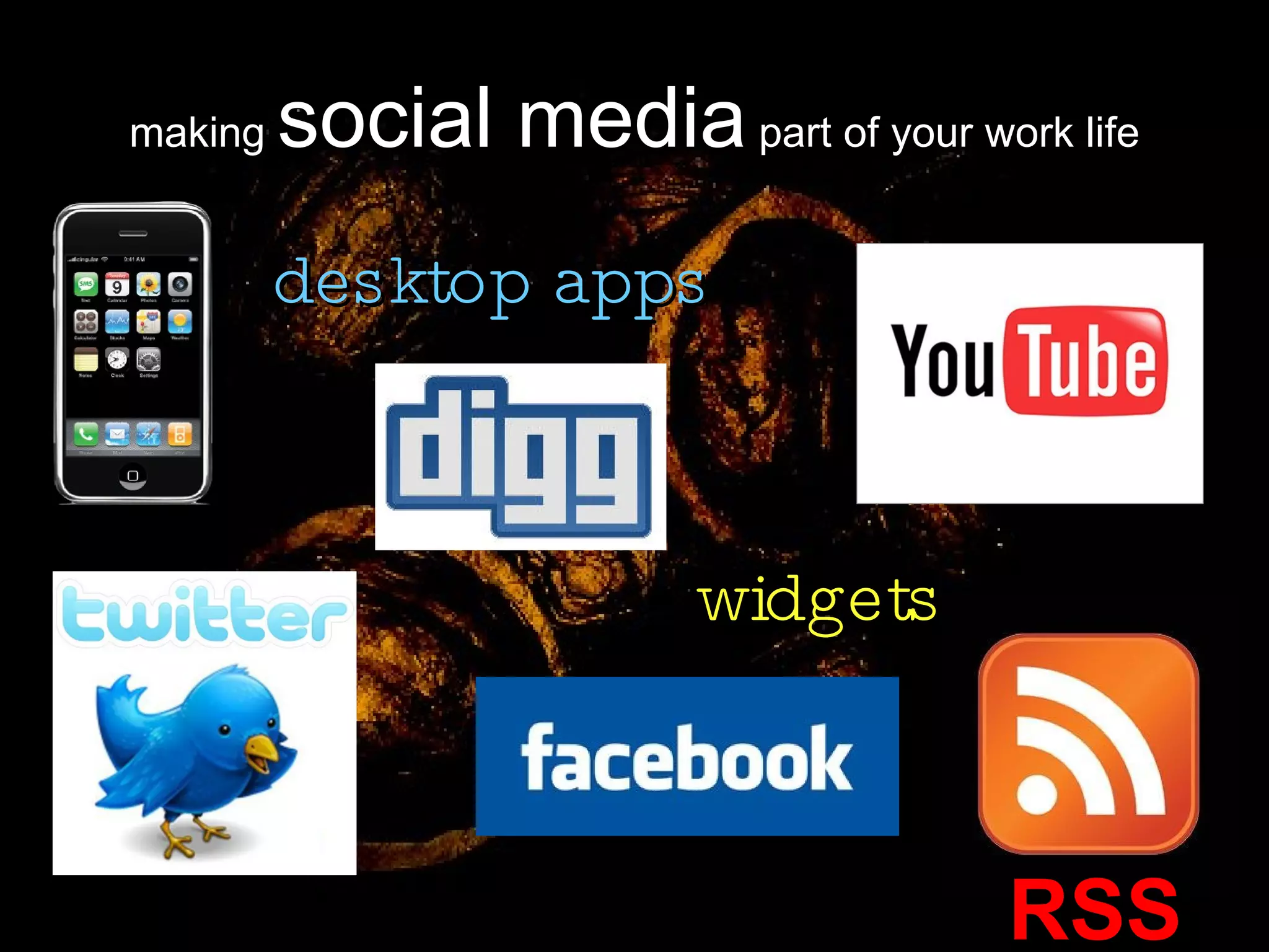 making  social media  part of your work life RSS widgets desktop apps 