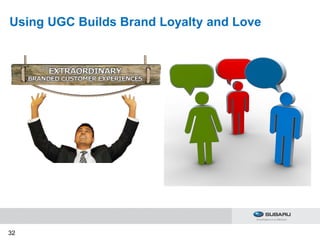 32
Using UGC Builds Brand Loyalty and Love
 