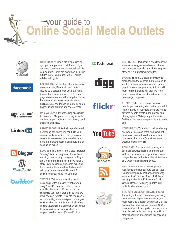 Guide to Social Media Outlets
