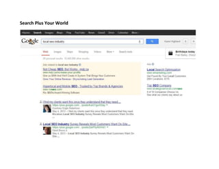 Search Plus Your World
 