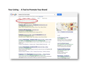 Your Listing - A Tool to Promote Your Brand
 