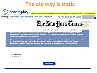 The old way is static