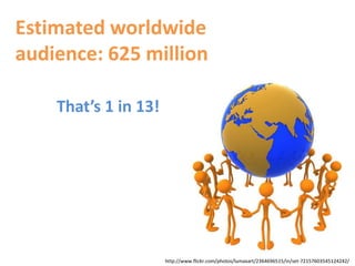 First – a bit of history: Number of years to reach 50 million usersRadio - 38 yearsTV - 13 yearsInternet - 4 yearsFacebook - Added 100 million users in less than 9 months Sources: United Nations Cyberschoolbus Document and Mashable