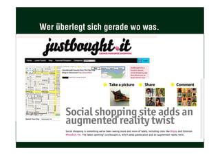 Wer überlegt sich gerade wo was.
 