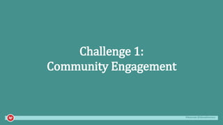 #mozcon @danaditomaso
Challenge 1:
Community Engagement
 