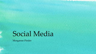 Social Media
Morganne Pinder
 