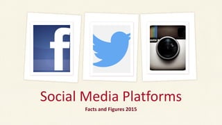 Facts and Figures 2015
Social Media Platforms
 