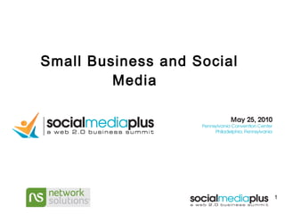 Small Business and Social Media    