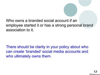 Considerations for Social Media Policy: A Marketer's Purview - 2012