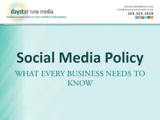 Social Media Policy What Every Business Needs to Know 