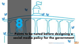 to note before
Image Source: http://en.wikipedia.org/wiki/Twitter
Points
framing social media policy for
government bodies
 