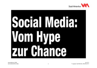 Informatikdienste (IDW)                                               Juni 2011
www.stadt.winterthur.ch/idw   2   © Copyright, Stadt Winterthur, Winterthur 2011
 