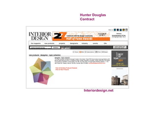 Interiordesign.net Hunter Douglas Contract 