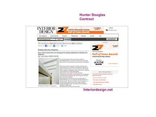 Interiordesign.net Hunter Douglas Contract 