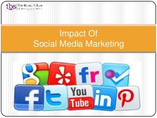 Impact Of
Social Media Marketing

 