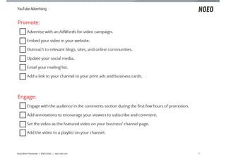 YouTube Advertising




Social Media Praxiswissen | NOEO GmbH | www.noeo.com   79
 