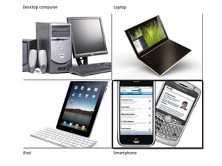 iPadDesktop computerSmartphoneLaptop